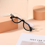 ÉÌƷͼƬ 4 | B0CJFLY9C9 | FEISEDY Reading Glasses for Women Fashion Half Frame Cat Eye Glasses Anti Glare Eyeglasses B0067