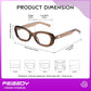 商品图片 7 | B0DD6M5F2B | FEISEDY Retro Oval Blue Light Blocking Glasses for Women Nerd Fake Glasses Y2k Small Eyewear Frame B0229