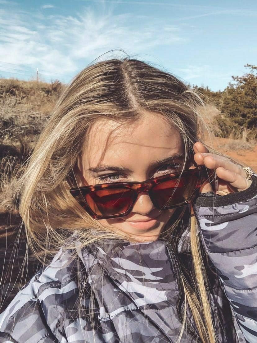 商品图片 9 | B08R8QL6DQ | FEISEDY Vintage Polarized Square Cat Eye Sunglasses Women Trendy Fashion Cateye Polarized Sunglasses B2692