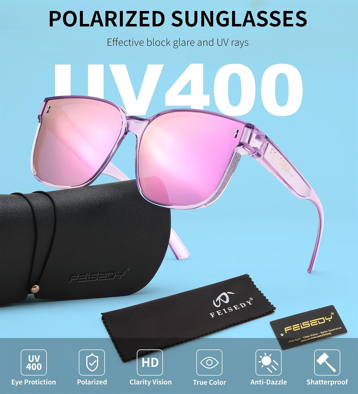 ÉÌƷͼƬ 47 | B0DS5D4WB4 | FEISEDY Sunglasses That Fit Over Glasses for Women Men UV400 B0269