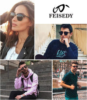 ÉÌƷͼƬ 7 | B01NCJS1IB | FEISEDY Vintage Half Frame Rimmed Sunglasses Men Women Classic Sun Glasses with Metal Rivets B1510