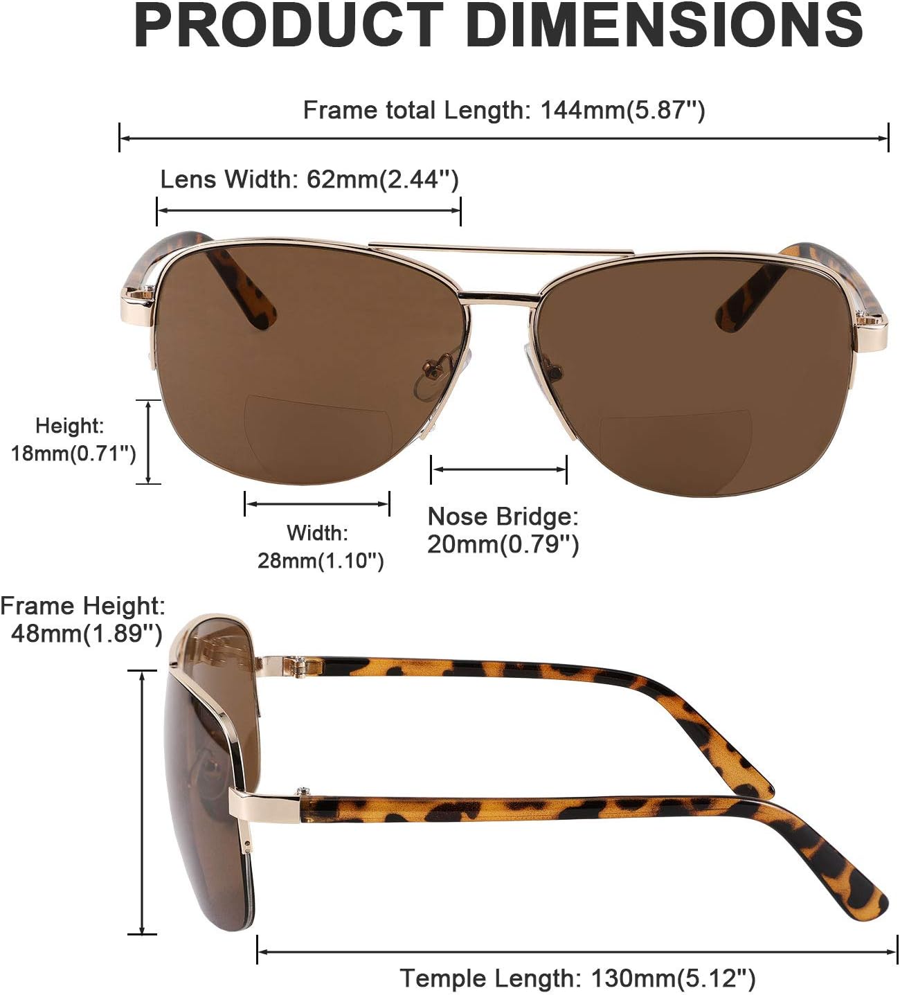 商品图片 13 | B08PDCKNN4 | FEISEDY Reader Sunglasses for Men Women Bifocal for Reading Under Sun Glasses B2718