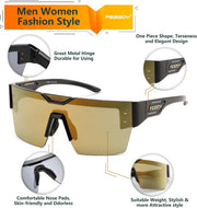 ÉÌƷͼƬ 17 | B0D4Y6RY37 | FEISEDY Sunglasses Men Women, Big Oversized Square Frame,UV400 Mirrored Sun Glasses, Cycling Driving Fishing Hiking B0064