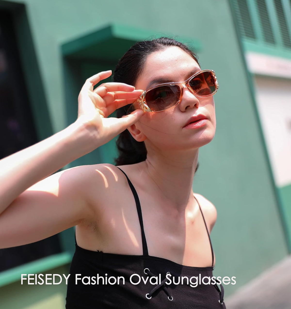 ÉÌƷͼƬ 2 | B0CNRQ7WVZ | FEISEDY Y2K Women Polarized Sunglasses Butterfly Wrap Around UV400 Shades