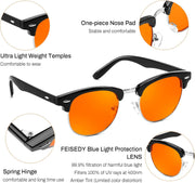 ÉÌƷͼƬ 45 | B0FQ5DRDJG | FEISEDY Orange Blue Light Blocking Glasses for Woman Men Amber Lenses Computer Gaming Glasses for Better Sleep