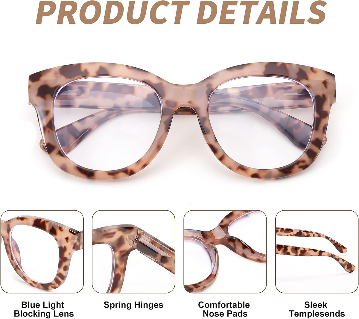 ÉÌƷͼƬ 16 | B0DSP9ZRGV | FEISEDY Retro Blue Light Glasses for Women Men, Thick Square Glasses Blue Light Blocking, Anti Glare Digital &Eyestrain B0278