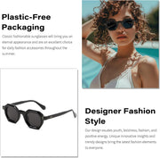ÉÌƷͼƬ 23 | B0CSJQ26W8 | FEISEDY Octagon Sunglasses for Women - Thick Frame Fashion Rectangle Sun Glasses - Summer UV400 Protection