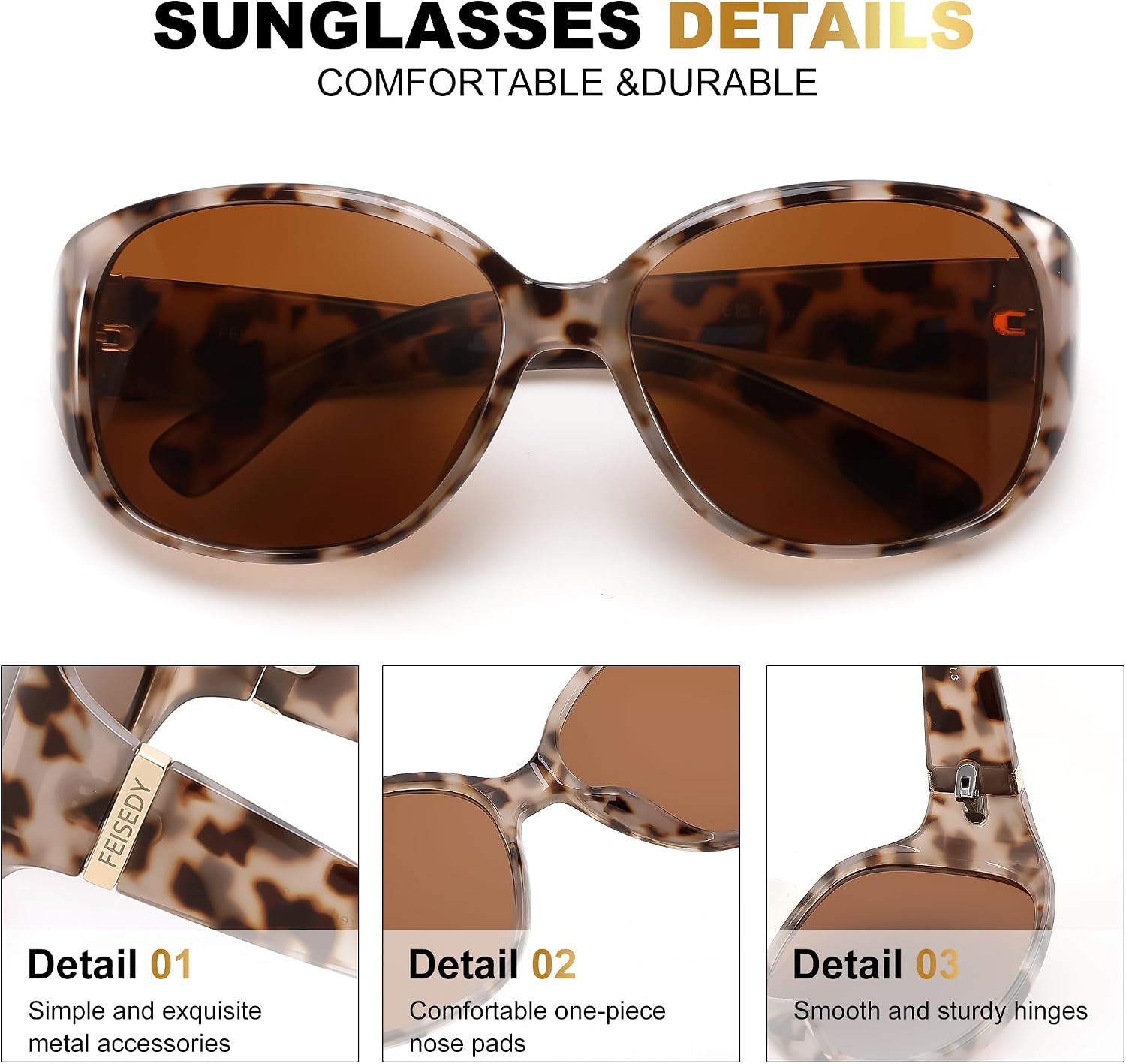 商品图片 25 | B0H4R52F3D | FEISEDY Women's Polarized Sunglasses Wrap Around Vintage Fashion Sunnies UV400 Protection B0394