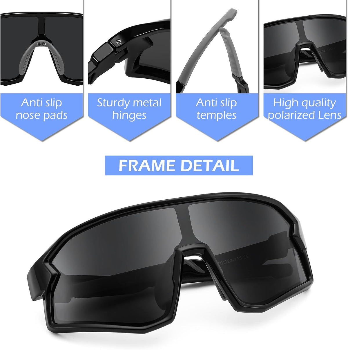 ÉÌƷͼƬ 5 | B0D73JNPNN | FEISEDY Kids Sunglasses Polarized Youth Baseball Sunglasses Sports Cycling Glasses for Boys Girls Age 4-8 B0183