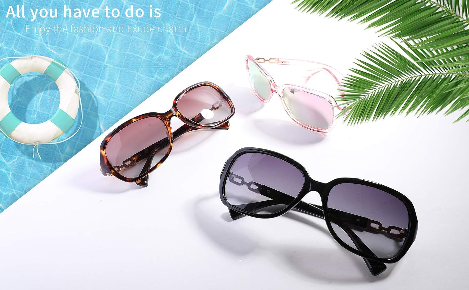 商品图片 21 | B08LPZDDKZ | FEISEDY Womens Polarized Sunglasses Square Wraparound Shades UV400 Mirrored Trendy Sun Glasses for Women B2526