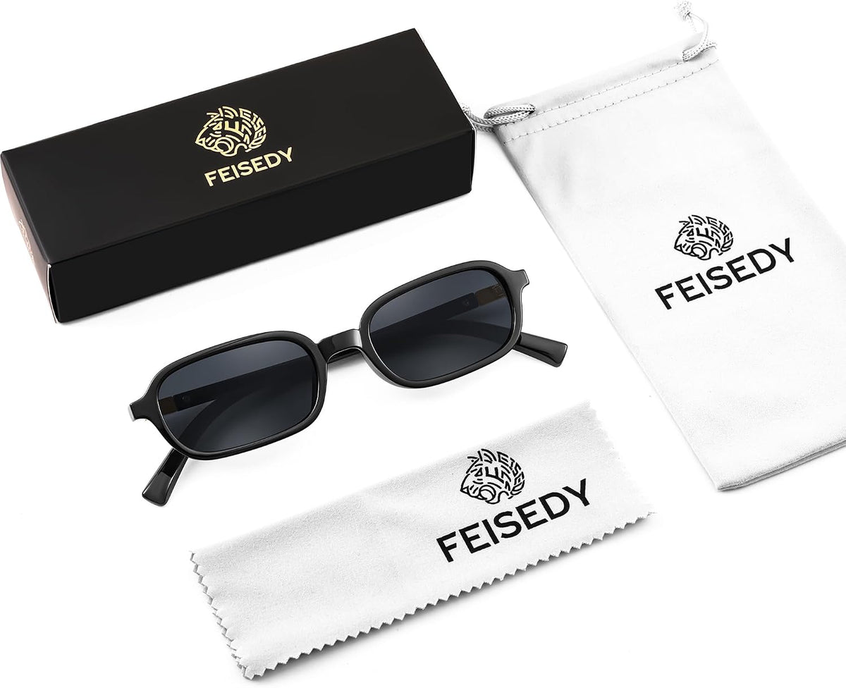 ÉÌƷͼƬ 25 | B0DX1678RX | FEISEDY Retro Rectangular Sunglasses for Women Men 90s Small Vintage Fashion Square Sunnies B0282