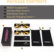 ÉÌƷͼƬ 92 | B089YRDYMP | FEISEDY Polarized Fit Over Glasses Sunglasses Men Women Wrap Around B2593