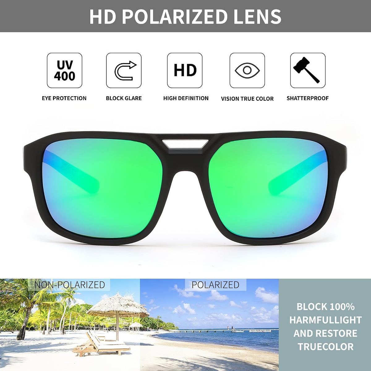 ÉÌƷͼƬ 17 | B0FV3CK7PF | FEISEDY Polarized Sunglasses Men Women Side Shield Goggles Retro Pilot Square Steampunk Fishing Sun Glasses B0348