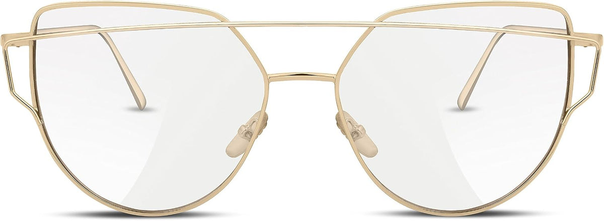 ÉÌƷͼƬ 12 | B01MEHLOJ8 | FEISEDY Cat Eye Fashion Metal Frame Mirrored Flat Lenses Women Sunglasses B2206