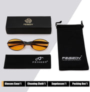 ÉÌƷͼƬ 34 | B0FH4FH8VH | FEISEDY Retro Oval Sunglasses Women Men - Gold Metal Chunky Frame, UV400 for Driving & Daily Wear B0312