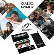 ÉÌƷͼƬ 58 | B09KV1MSHN | FEISEDY Aviator Sunglasses For Women Men Square Chunky Trendy Eyewear B2846