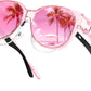Transparent Pink Frame & Pink Mirror Lens / 55 Millimeters | B0FRRPPHRW | FEISEDY Fit Over Glasses Polarized Sunglasses, UV400 Protection for Driving & Outdoor Activities B0328
