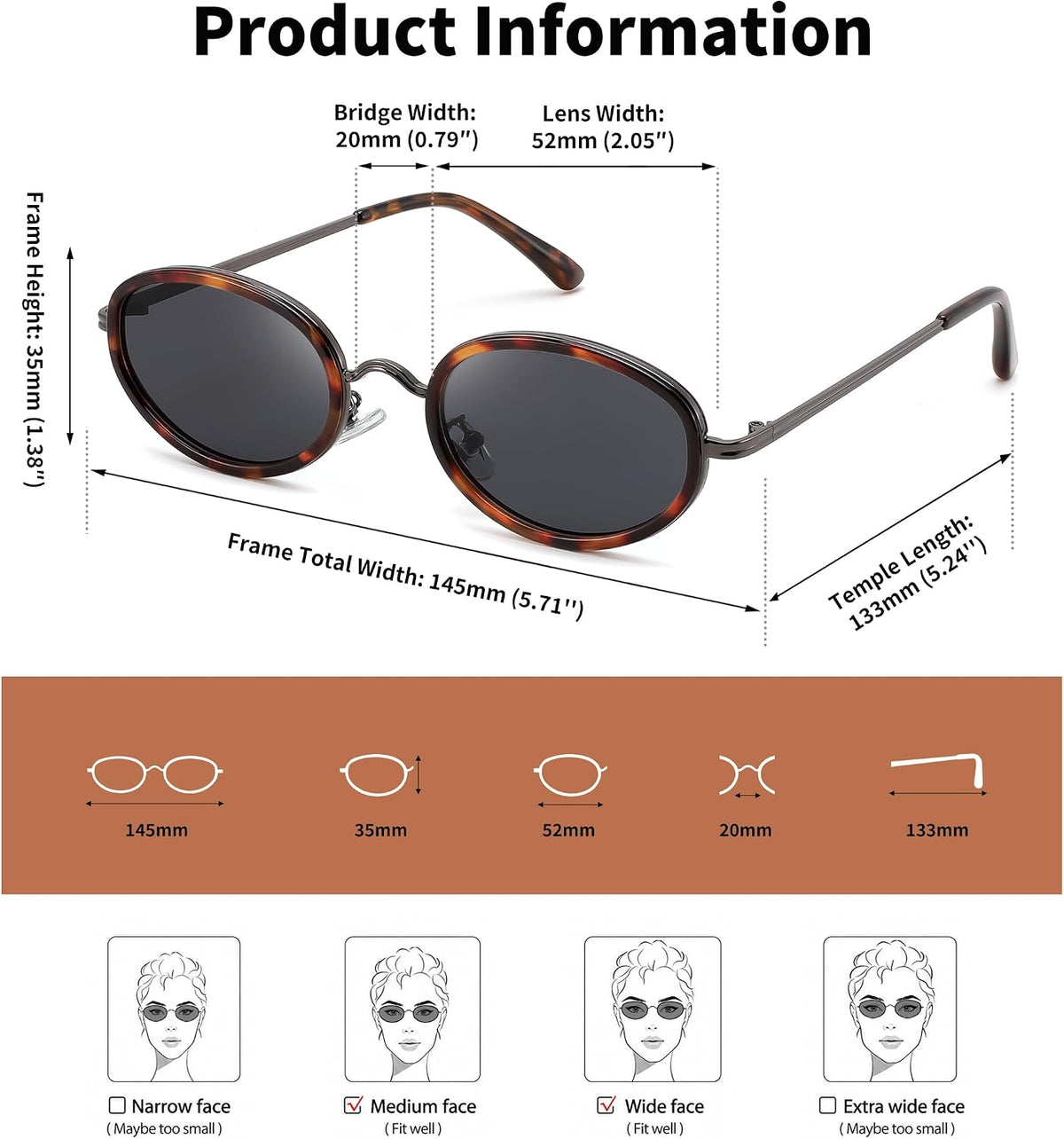 ÉÌƷͼƬ 41 | B0H2XM1HNJ | FEISEDY 90s Retro Oval Cat Eye Sunglasses UV400 Small Face B0450