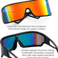 商品图片 32 | B0D3PKKSD9 | FEISEDY Trendy Futuristic Wrap Sunglasses Flat Top Mirrored One Piece Lens Reflective Sun Glasses for Women Men B0161