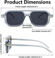 ÉÌƷͼƬ 50 | B09YTJ4FQZ | FEISEDY Vintage Square 70s Flat Aviator Sunglasses Women Men Classic Retro Stylish Frame UV400 Sunglasses B2622