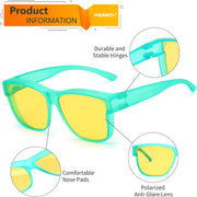 ÉÌƷͼƬ 12 | B0DJS7NVNT | FEISEDY Night Vision Driving Glasses Anti Glare Fit Over Glasses for Men Women Polarized Nighttime B0250