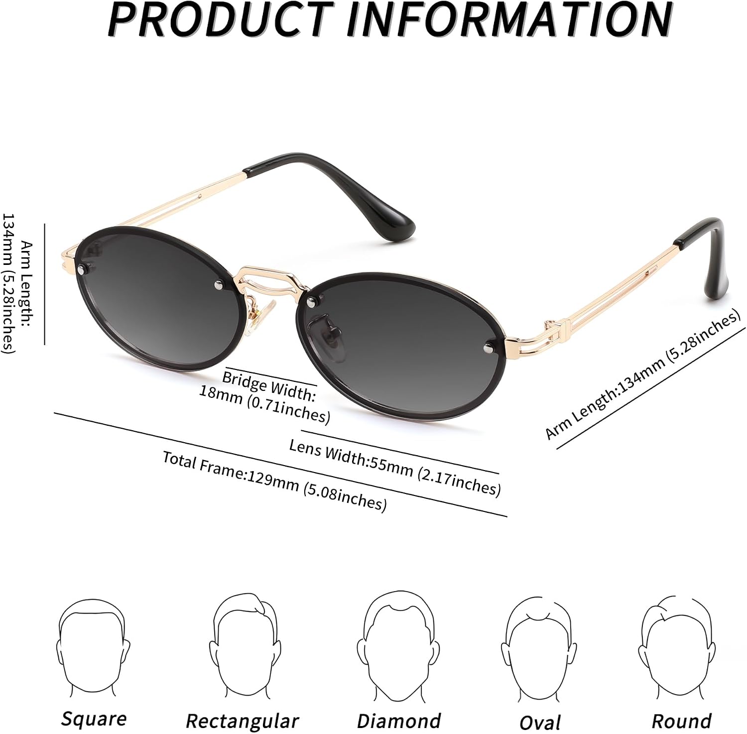 商品图片 11 | B0DGPQ2BTK | FEISEDY Retro Oval Sunglasses for Women Men Trendy Sun Glasses Classic Metal Shades UV400 Protection B0245