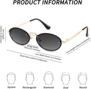 ÉÌƷͼƬ 11 | B0DGPQ2BTK | FEISEDY Retro Oval Sunglasses for Women Men Trendy Sun Glasses Classic Metal Shades UV400 Protection B0245