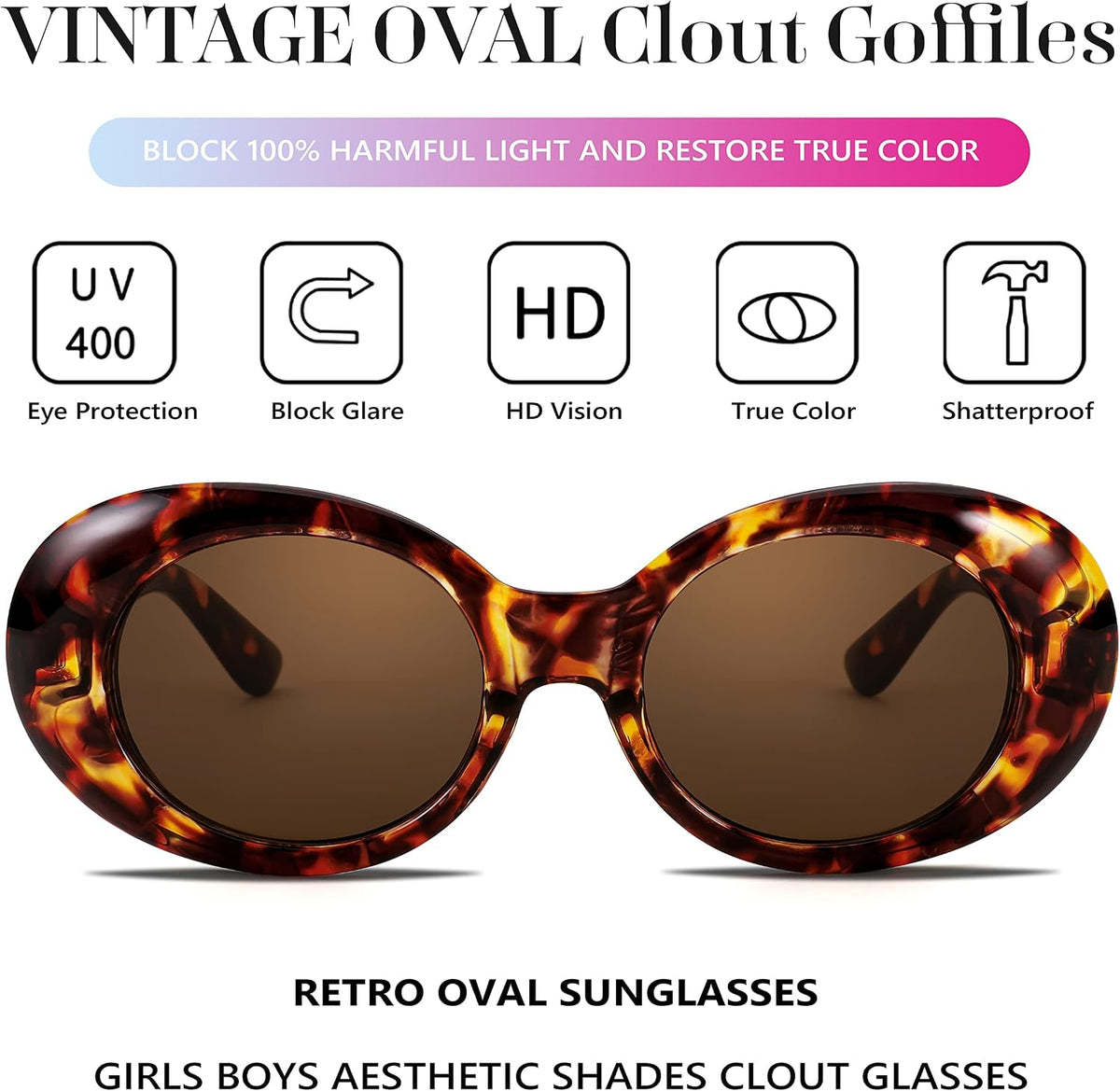 ÉÌƷͼƬ 35 | B074H8KFSZ | FEISEDY Sunglasses White Oval Clout Goggles for Women Men Retro Round Trendy Rimmed Clueless Costume Frame B2253