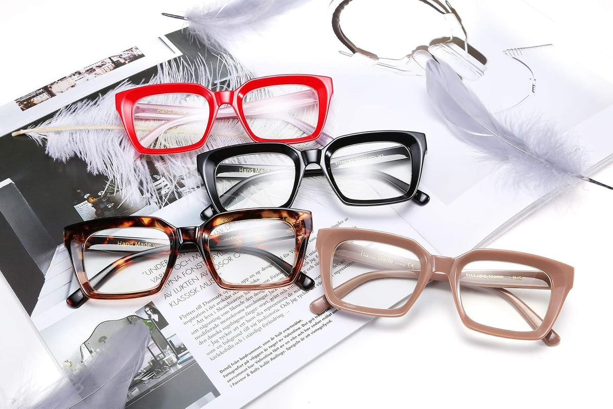 ÉÌƷͼƬ 8 | B082SGFPVF | FEISEDY Glasses Frame Womens, Square Thick Eyeglasses Frame, Classic Eyewear for Men B2461