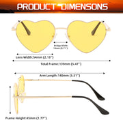 ÉÌƷͼƬ 49 | B0BP6HX1R6 | FEISEDY Polarized Heart Sunglasses Women Men Metal Frame Cute Lovely Glasses UV400 Protection B2375