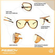 ÉÌƷͼƬ 4 | B0FCFQMV1Z | FEISEDY Yellow Lens Gaming Glasses Blue Light Glasses for Woman Men Computer Gamer Eyeglasses Anti Eyestrain Glare G0095