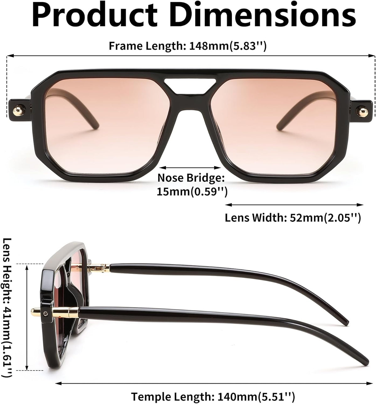 ÉÌƷͼƬ 36 | B09YTJ4FQZ | FEISEDY Vintage Square 70s Flat Aviator Sunglasses Women Men Classic Retro Stylish Frame UV400 Sunglasses B2622
