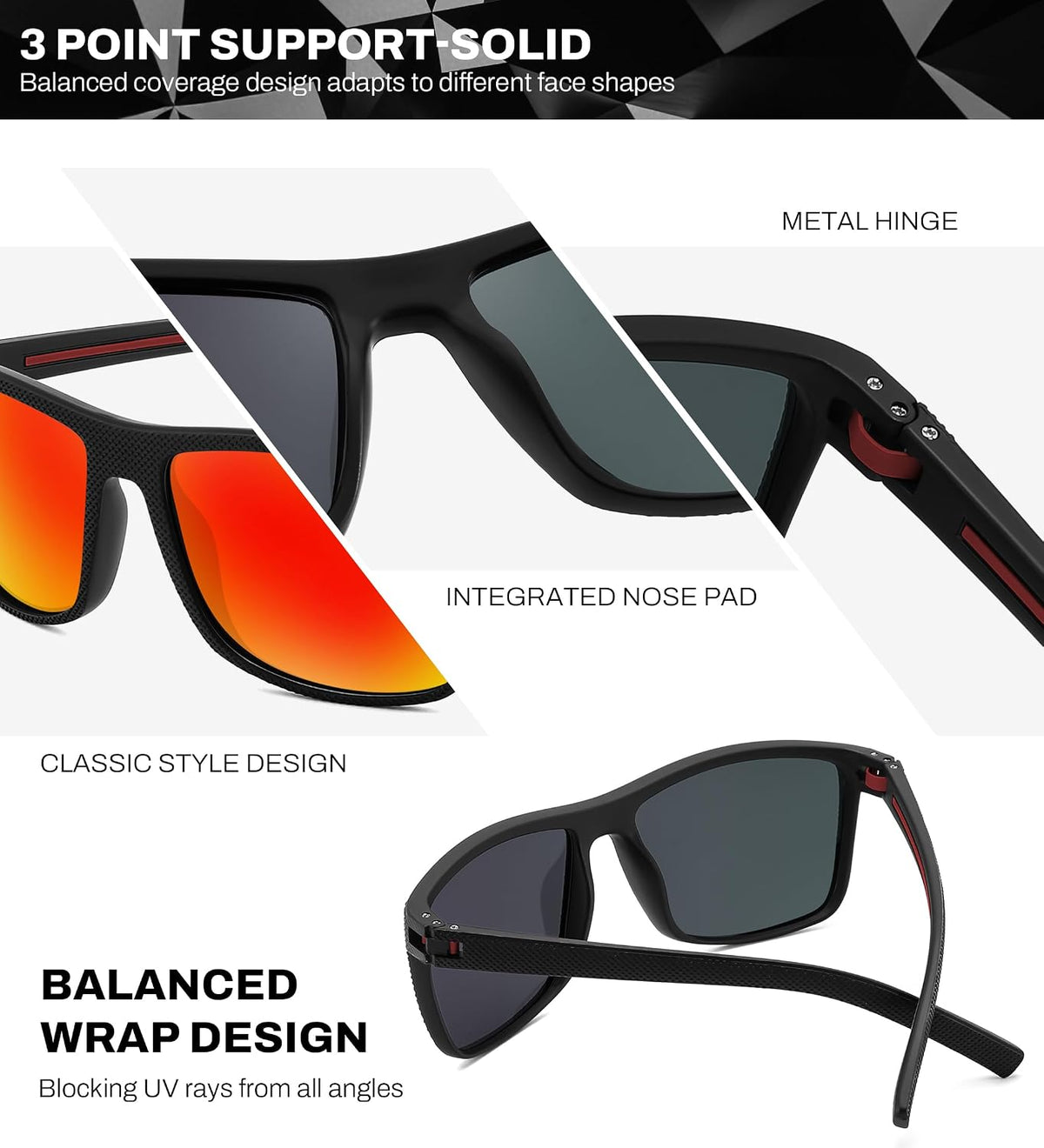 ÉÌƷͼƬ 15 | B0F8J2TQSK | FEISEDY Polarized Sunglasses for Men and Women Lightweight Frame Sun Glasses with UV400 Protection for Driving Fishing B0301