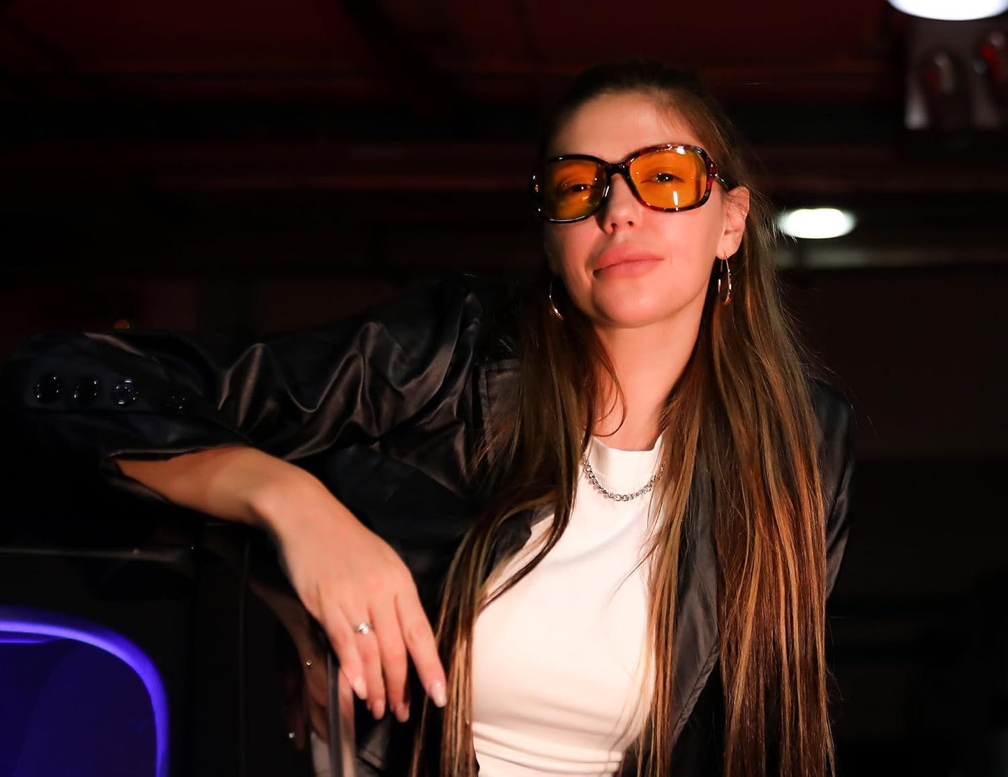 商品图片 2 | B081YY5RM3 | FEISEDY Classic Womens Night Glasses Driving Anti Glare Wrap Around Yellow Sunglasses B2548