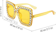 ÉÌƷͼƬ 12 | B077GMJCV8 | FEISEDY Women Sparkling Crystal Sunglasses Oversized Square Thick Frame B2283