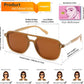 商品图片 34 | B0H2V9BFS5 | FEISEDY Retro Polarized Aviator Square Sunglasses for Women Men UV400 B0357