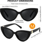 商品图片 5 | B0GVF3CZ9N | FEISEDY Cat eye Sunglasses Polarized and Retro Stylish for Women Men B0428 | UV400 Protection, for Driving Fishing Beach Travel and Party, Metal Accents, Versatile Styling