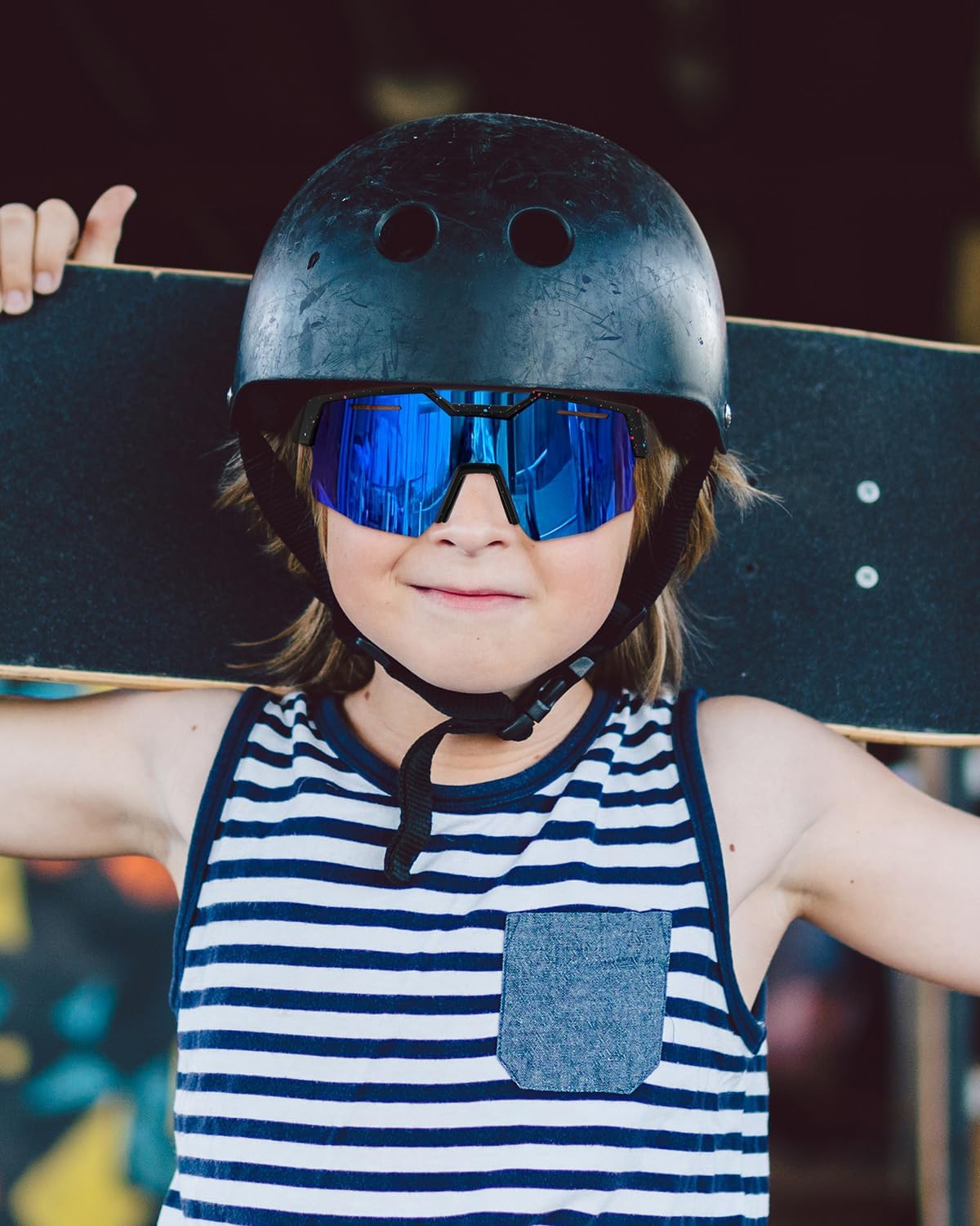 商品图片 2 | B0D78P6WRV | FEISEDY Kids Teens Baseball Polarized Sunglasses Sports Cycling Glasses for Youth Boys Girls Age 8-16 B0157
