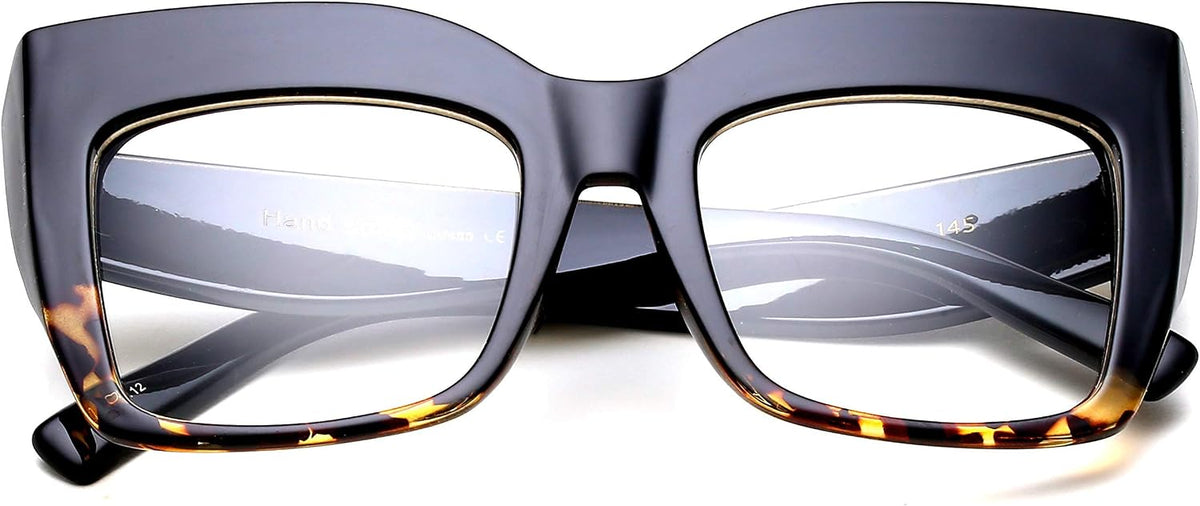 ÉÌƷͼƬ 9 | B07N5J9CF4 | FEISEDY Square Oversized Glasses Frame Eyewear Women B2475