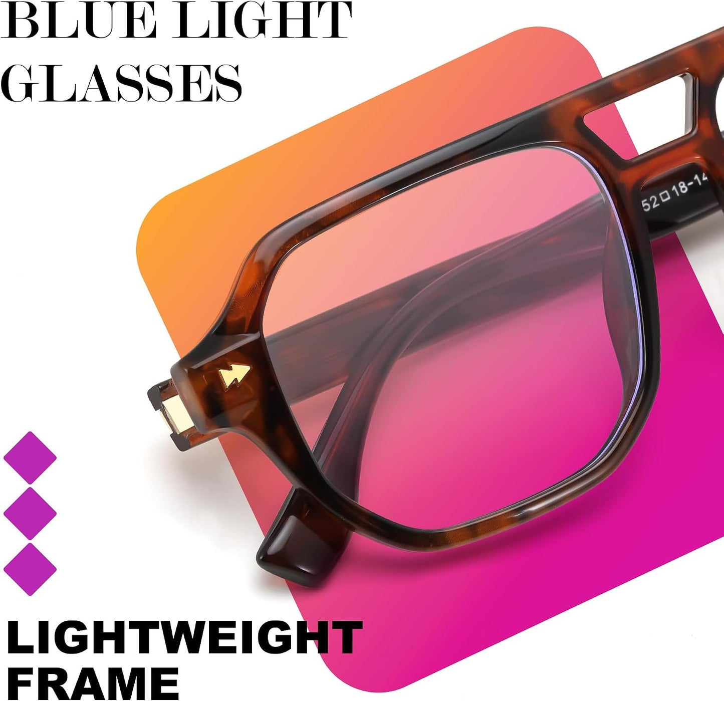 商品图片 5 | B0FHKFDMDZ | FEISEDY Aviator Blue Light Glasses for Men Women, Retro 70s Style Design TR90 Anti Glare Digital Eyestrain & Daily Wear B0284
