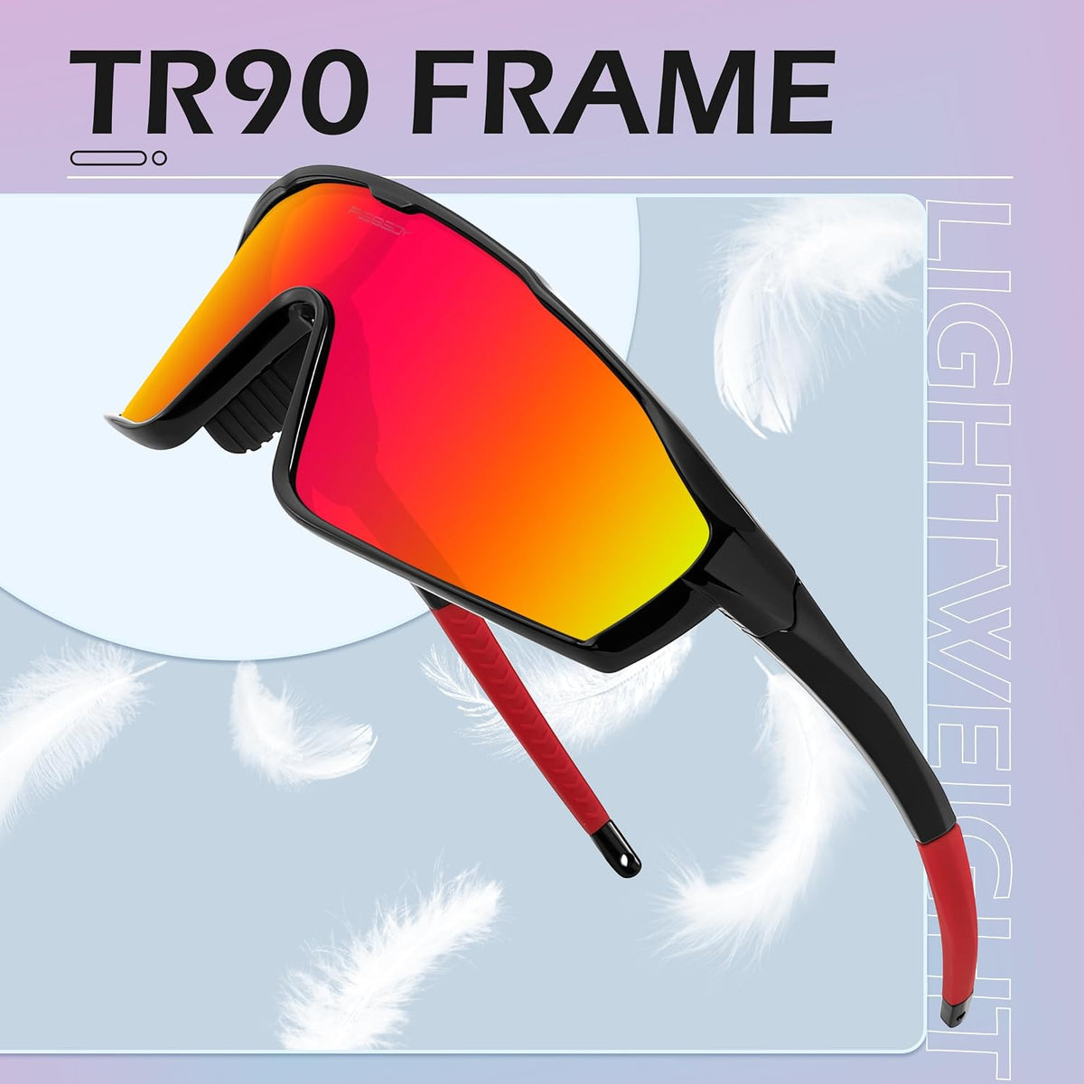 ÉÌƷͼƬ 9 | B0DFLMHFF6 | FEISEDY Kids Teens Baseball Polarized Sunglasses Lightweight TR90 Frame UV400 Sports Cycling Shades for Boys Girls B0186