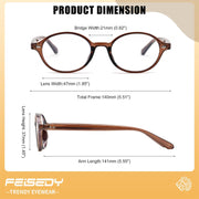 ÉÌƷͼƬ 58 | B0DJ4YNFXZ | FEISEDY Vintage Oval Blue Light Glasses for Women Men Stylish Lightweight 90s Eyeglasses Fake Nerd Y2k Eyewear Frame B0242