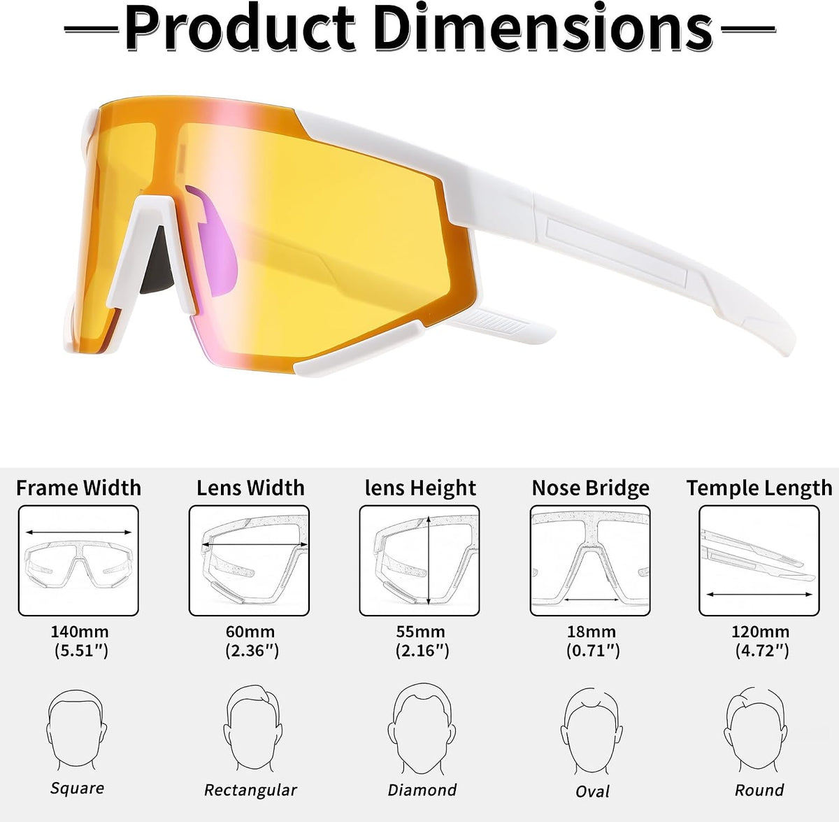 ÉÌƷͼƬ 13 | B0DFMBL68F | FEISEDY Photochromic Sports Sunglasses for Men Women Night Vision Cycling Driving Running Glasses B0233