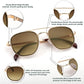 商品图片 11 | B0B38ZHMJL | FEISEDY Sunglasses Aviator Men Women 70s Sun Glasses Square Frame UV400 Protection B2953
