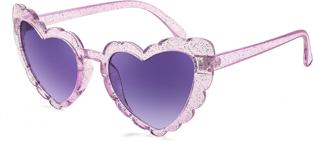 007 Silver-flash | Gradient Purple Lens / 53 Millimeters | B0CHHJ9P7K | FEISEDY Love Heart Shaped Sunglasses for Women Trendy Retro Cat Eye Mod Style Stylish Glasses B2336