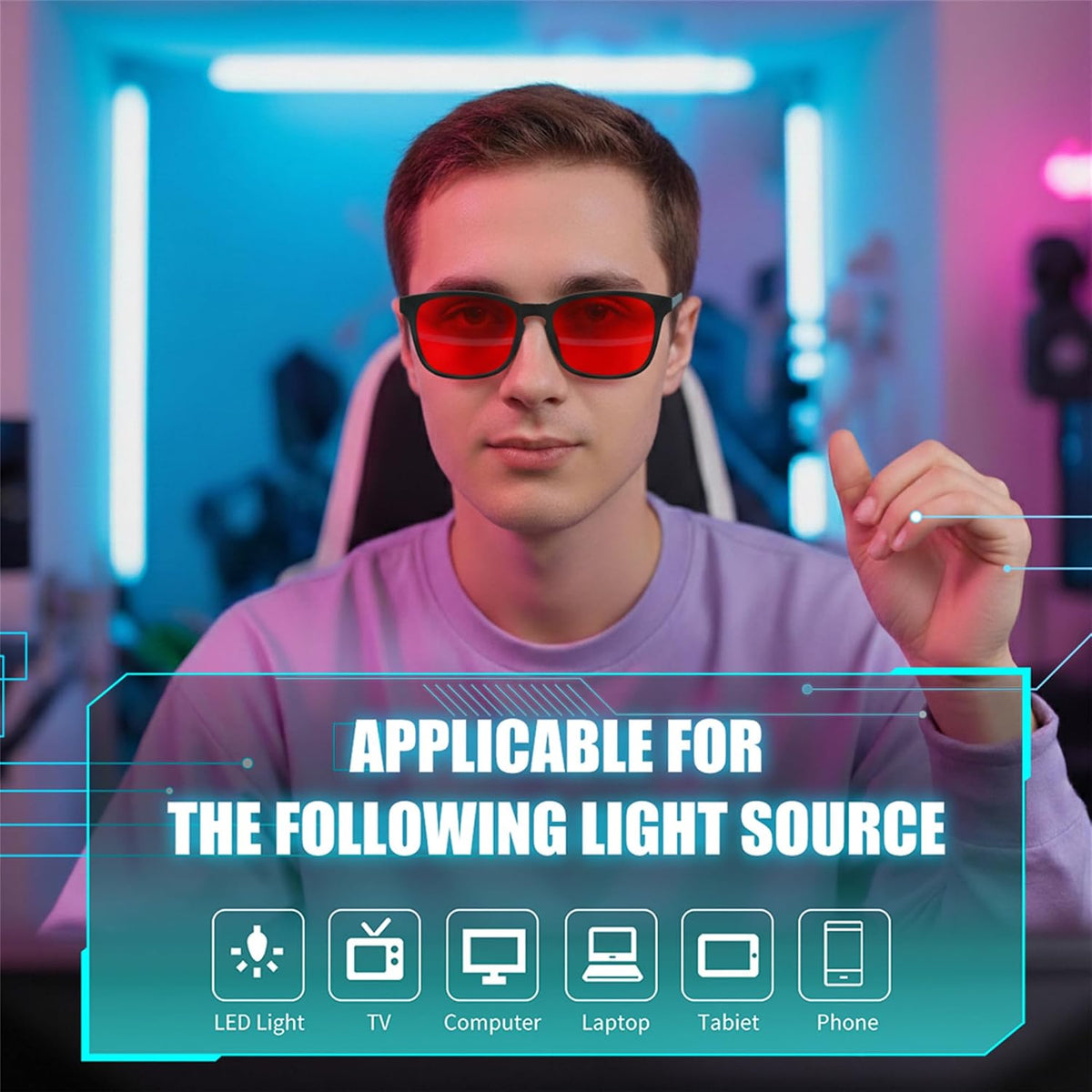 ÉÌƷͼƬ 17 | B0FQ5DRDJG | FEISEDY Orange Blue Light Blocking Glasses for Woman Men Amber Lenses Computer Gaming Glasses for Better Sleep