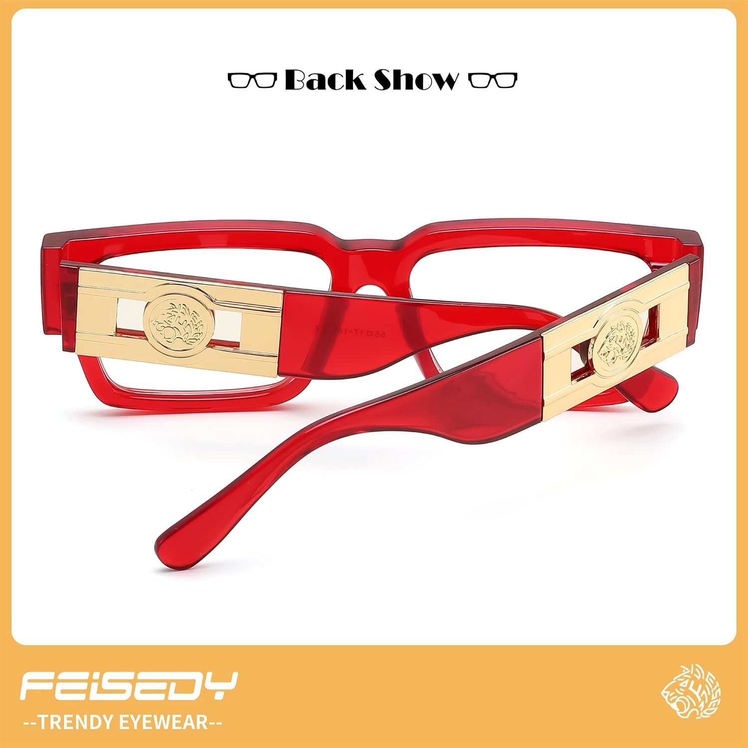 商品图片 26 | B0GQZ4LZK8 | FEISEDY Retro Trendy Rectangle Blue Light Glasses for Women Men B0365