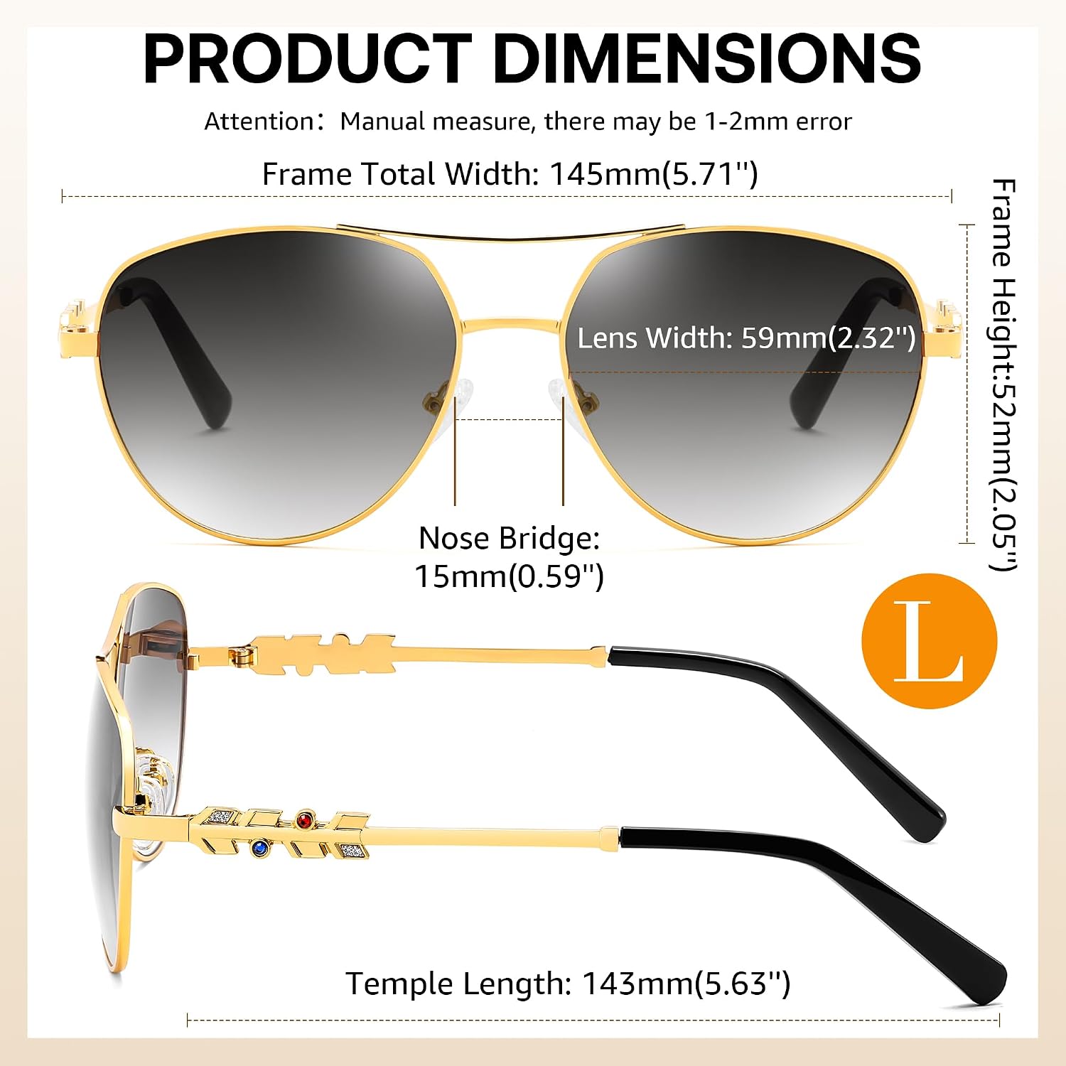 商品图片 21 | B0H4QPVJY6 | FEISEDY Retro Aviator Sunglasses for Women Men UV400 Shades B0409