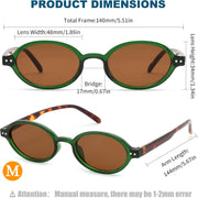 ÉÌƷͼƬ 5 | B0GV61HCD9 | FEISEDY Retro Oval Sunglasses for Women Small 90s Y2K UV Protection B1584