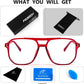 商品图片 21 | B0C6ZZXZ3F | FEISEDY Blue Light Glasses for Women Men Oversized Pilot Lightweight B2866